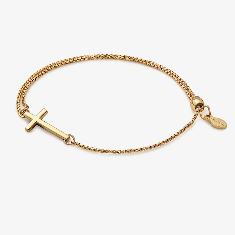 Pull Chain Cross Bracelet sold by Zulily