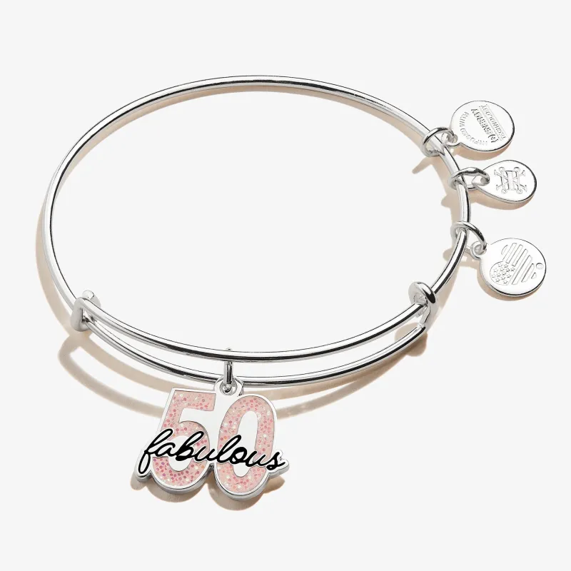 'Fabulous 50' Charm Bangle sold by Zulily