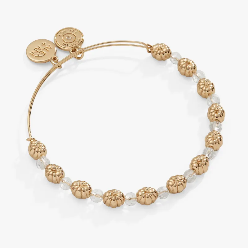 Pumpkin + Crystal Beaded Bangle made by Alex and Ani