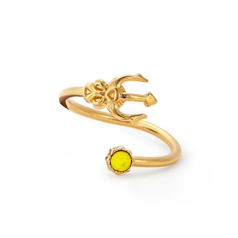 Trident Yellow Stone Wrap Ring sold by Zulily product image thumbnail 2
