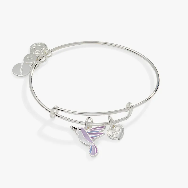 'Joy' Hummingbird Duo Charm Bangle Bracelet sold by Zulily