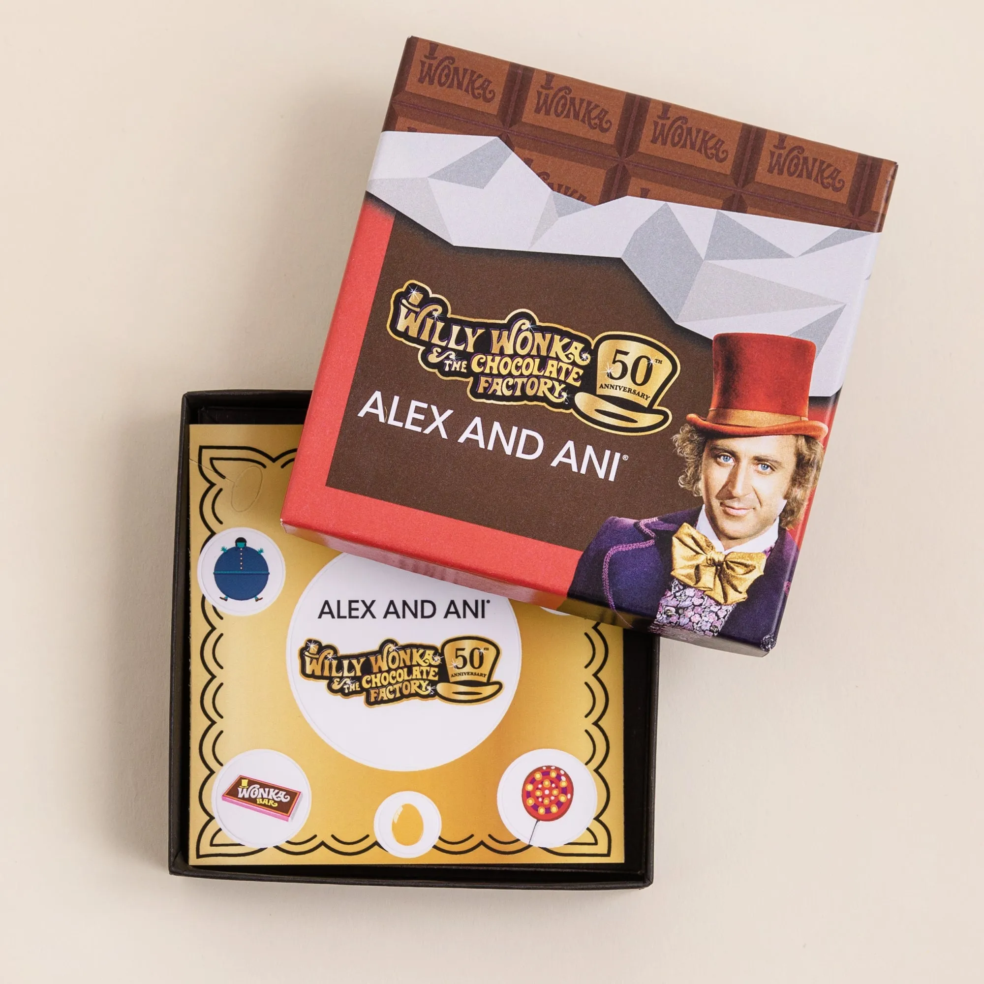 Willy Wonka 'Snozzberries' Inline Charm Bangle sold by Zulily product image thumbnail 3