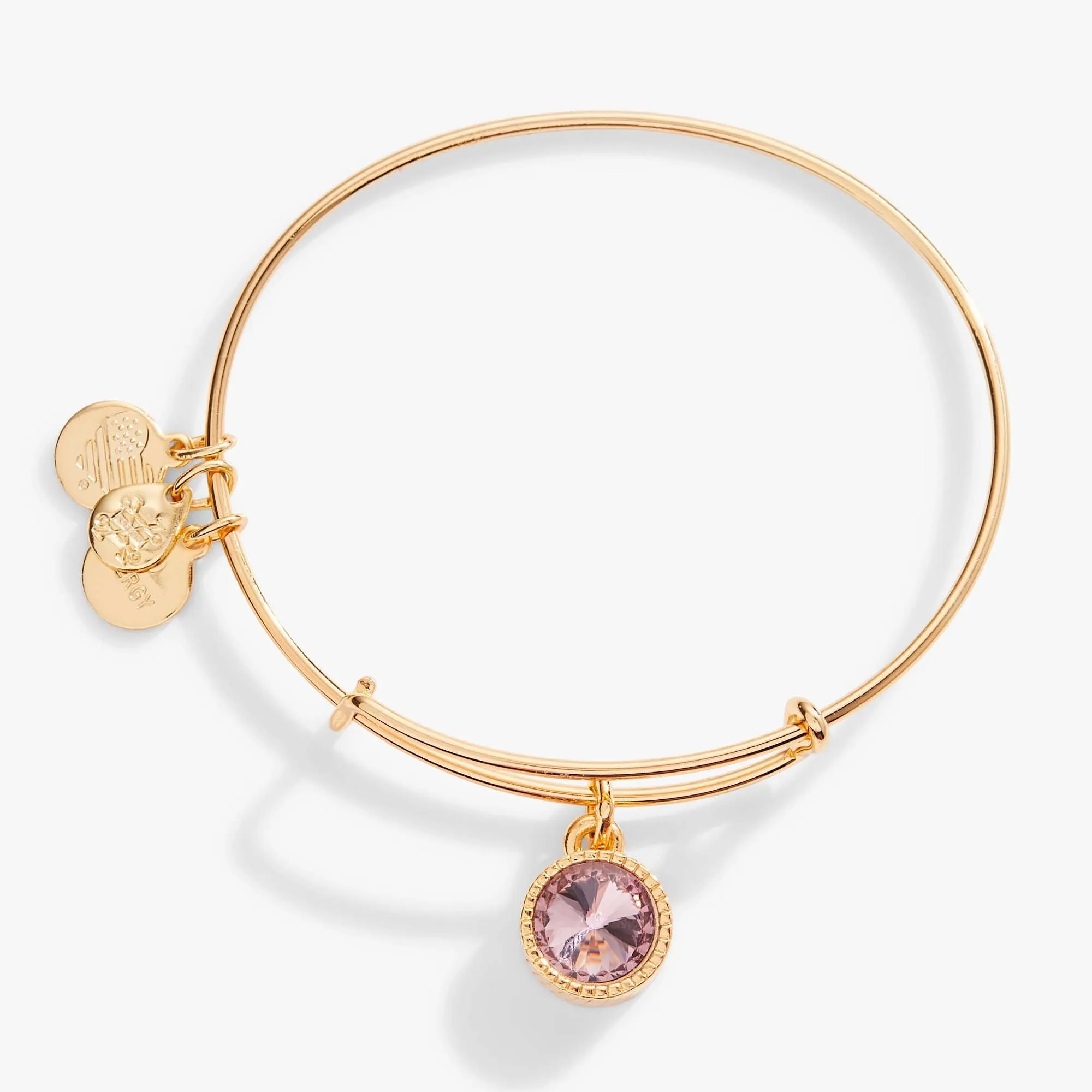 June Birthstone Charm Bangle, Light Amethyst sold by Zulily product image thumbnail 4