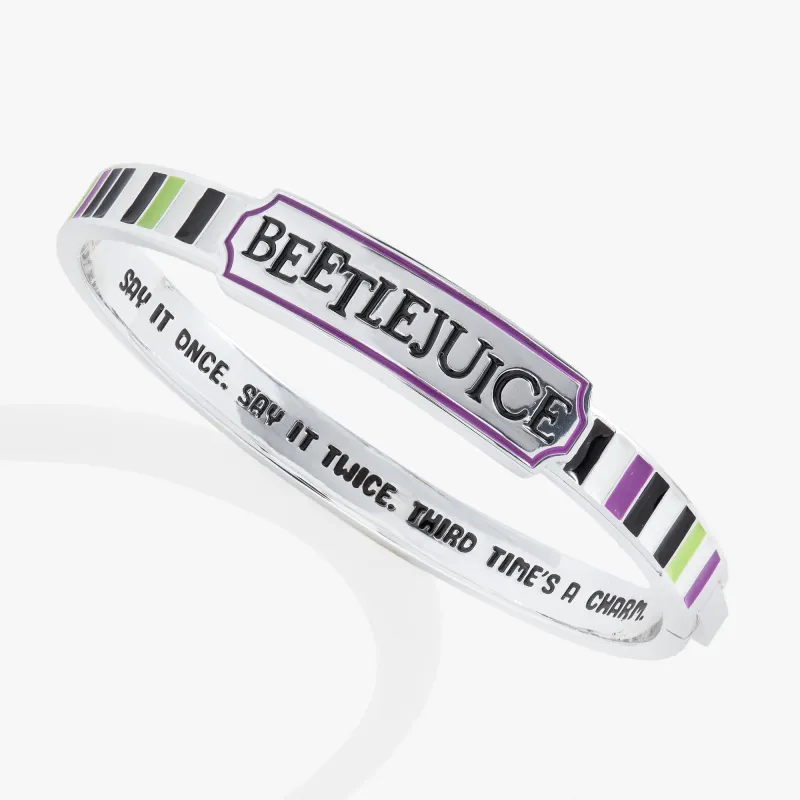 BEETLEJUICE™ 'Say It Once. Say It Twice. Third Time's A Charm' Bangle sold by Zulily