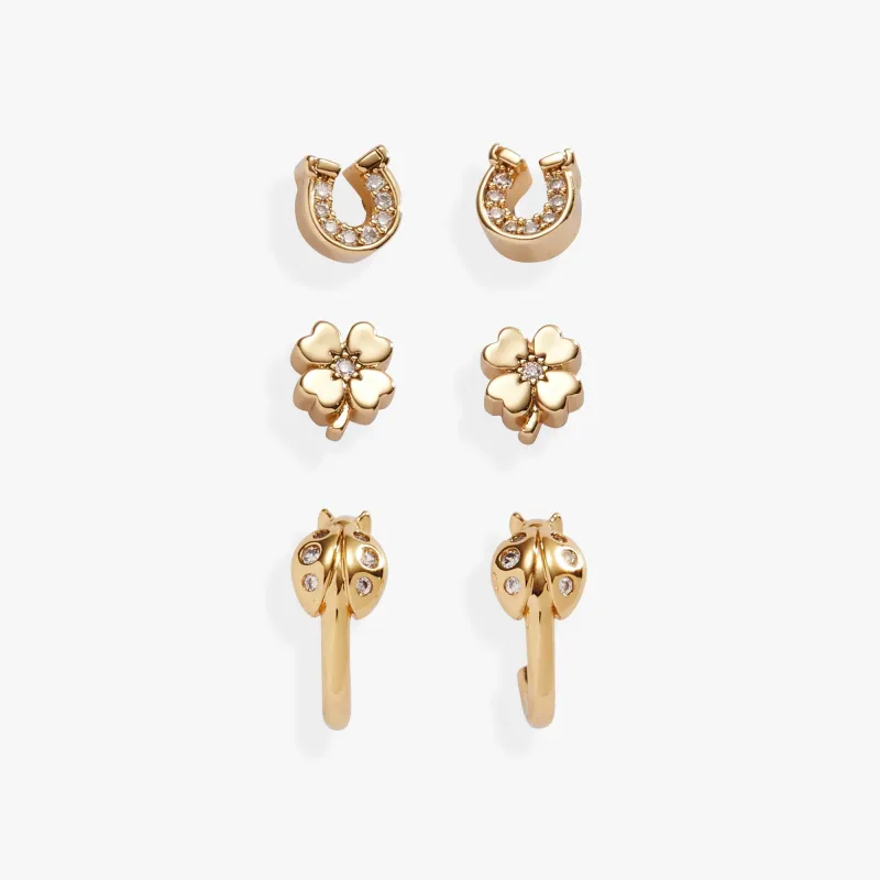 Love and Luck Stud & Hoop Earrings Set of 3 made by Alex and Ani