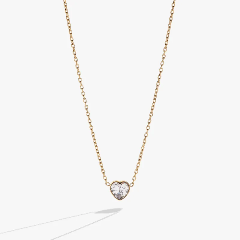 Crystal Heart Pendant Necklace sold by Zulily