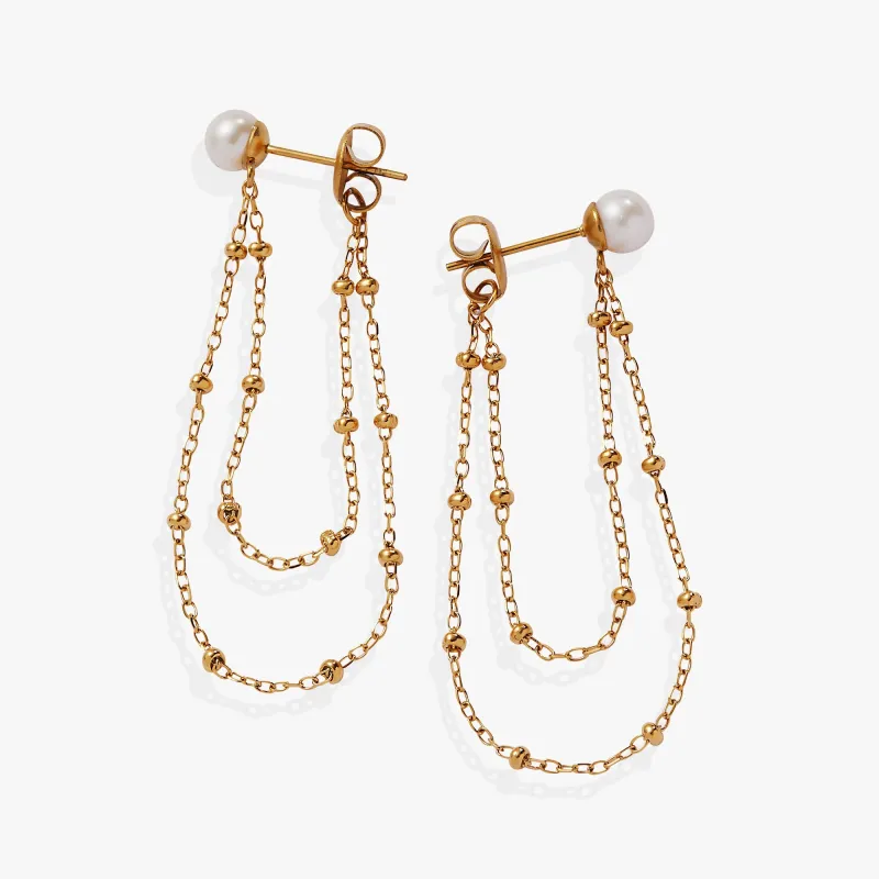 Freshwater Pearl Front-and-Back Earrings sold by Zulily