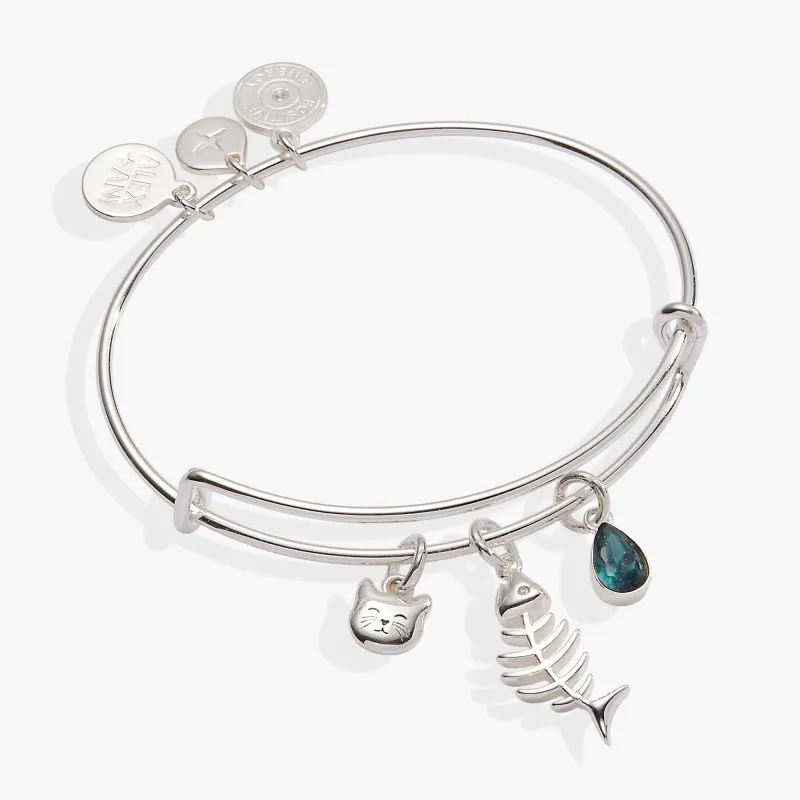 Fish Bone Cat Bangle sold by Zulily