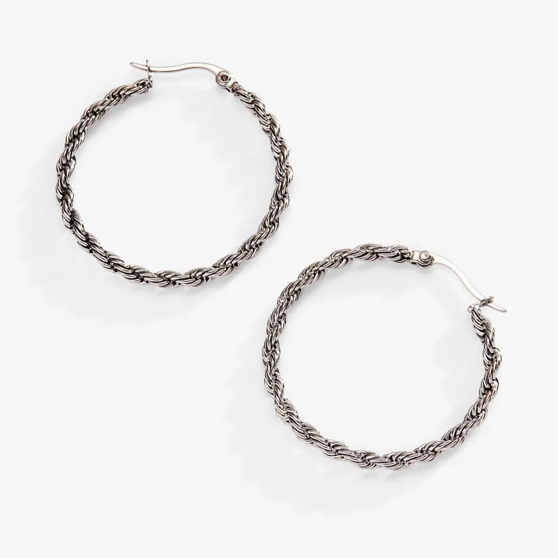 Frozen French Rope Hoop Earrings sold by Zulily