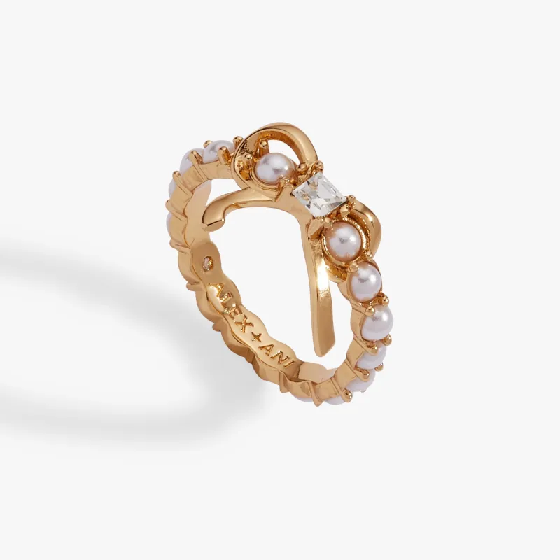Bow Pearl Coquette Ring sold by Zulily