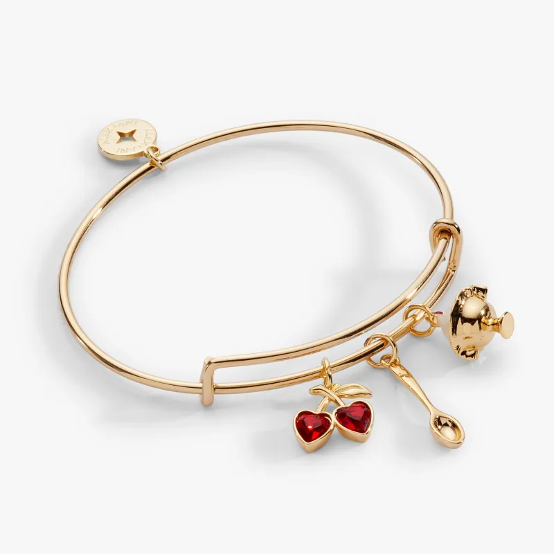 'My Cherry Amour' Ice-Cream Sundae Multi Charm Bangle made by Alex and Ani