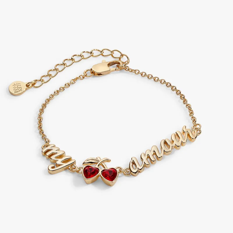 'My Cherry Amour' In-Line Chain Bracelet sold by Zulily