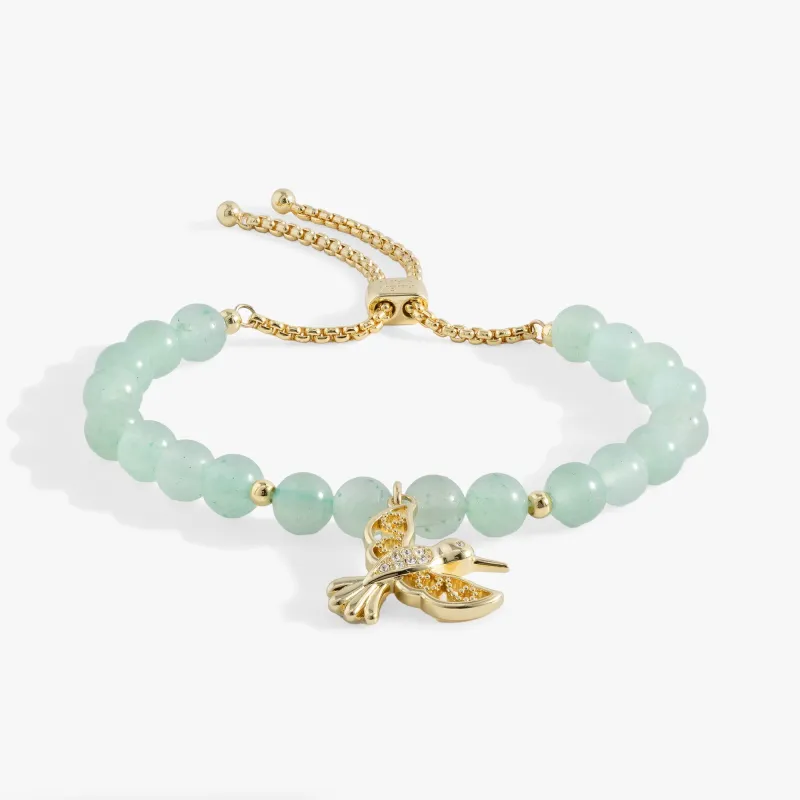 Hummingbird Gemstone Bolo Bracelet made by Zulily