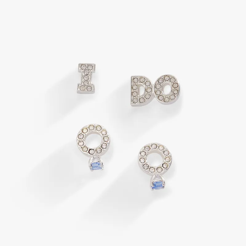 Bridal “I Do” Stud Earring Set of 2 sold by Zulily