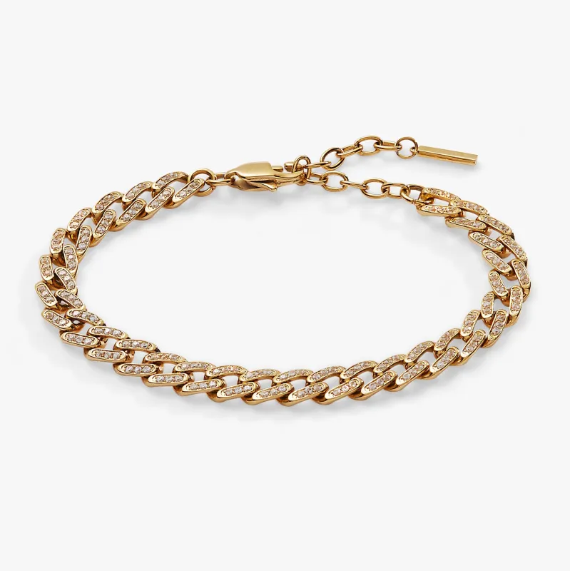 Crystal Pave Curb Chain Bracelet sold by Zulily