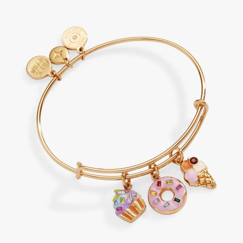 Sweet Treats Multi Charm Bangle sold by Zulily