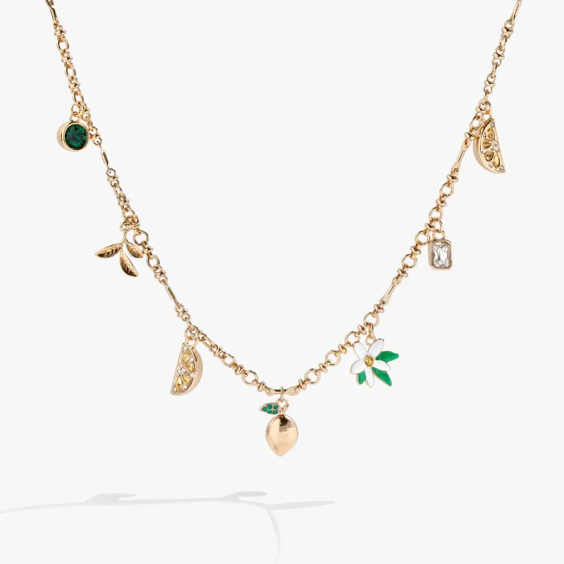 Lemon Multi-Charm Necklace made by Alex and Ani