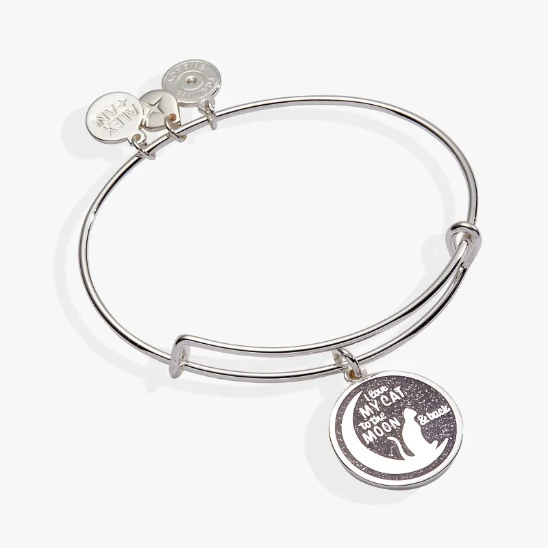 'Love My Cat to the Moon and Back' Bangle sold by Zulily