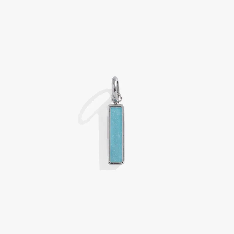 Blue Quartz Gemstone Interchangeable Bar Charm made by Zulily