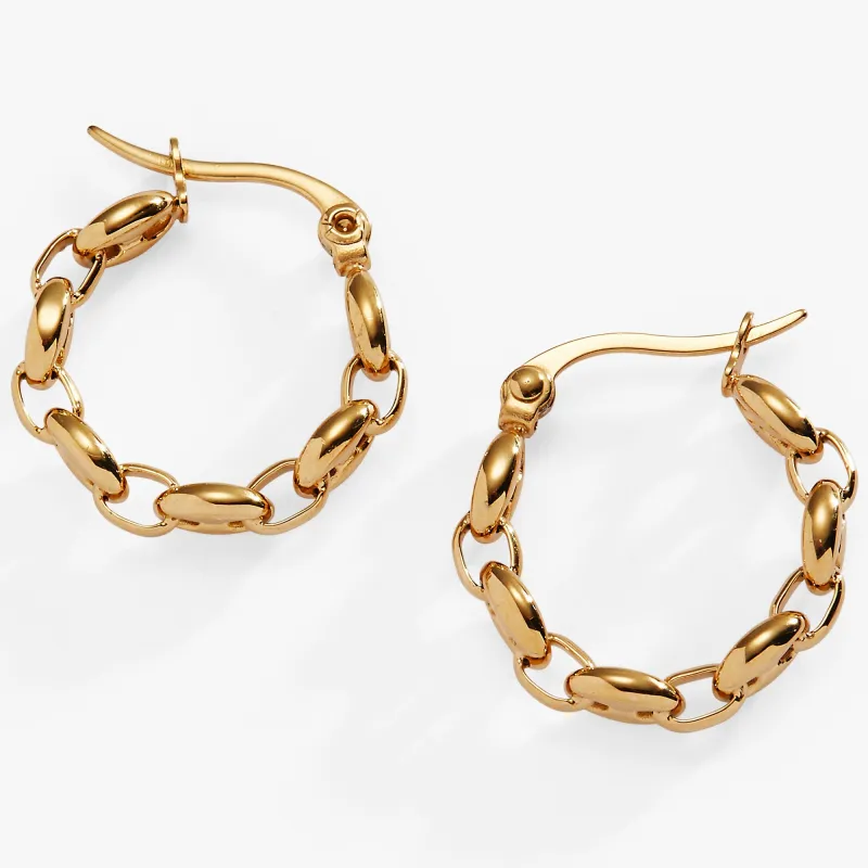 Frozen Mariner Chain Hoop Earrings sold by Zulily