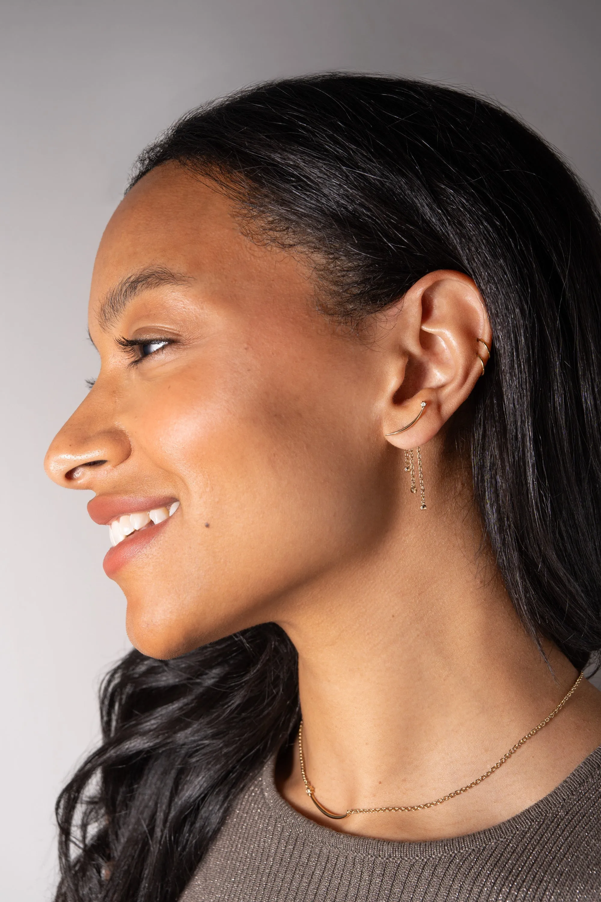 Celestial Shooting Star Ear Jacket Earring sold by Zulily product image thumbnail 4