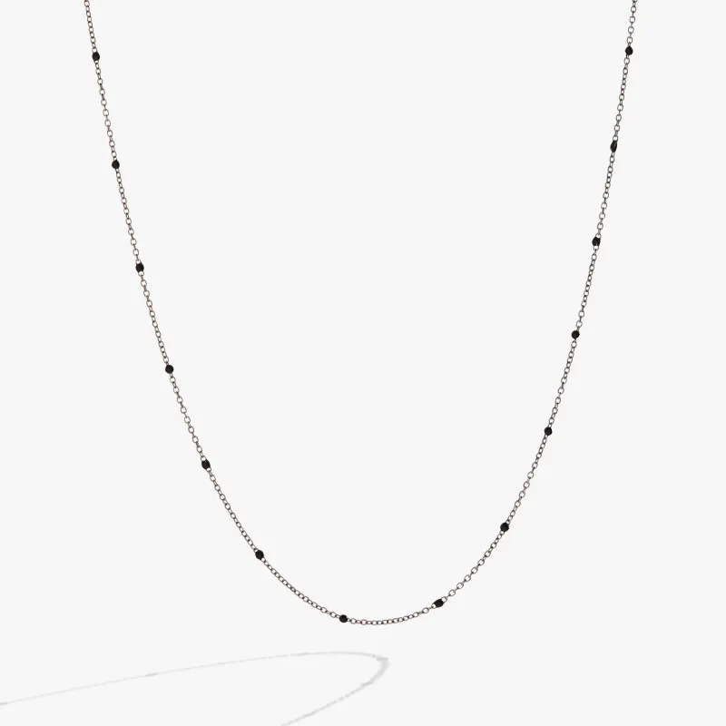 Enamel Black Dot Chain Necklace sold by Zulily