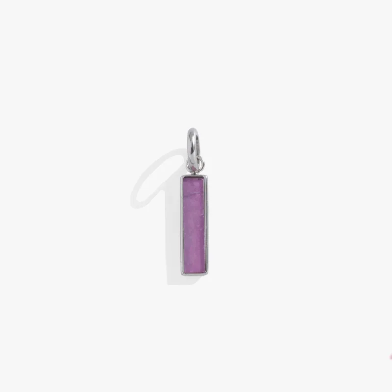 Amethyst Gemstone Interchangeable Bar Charm sold by Zulily