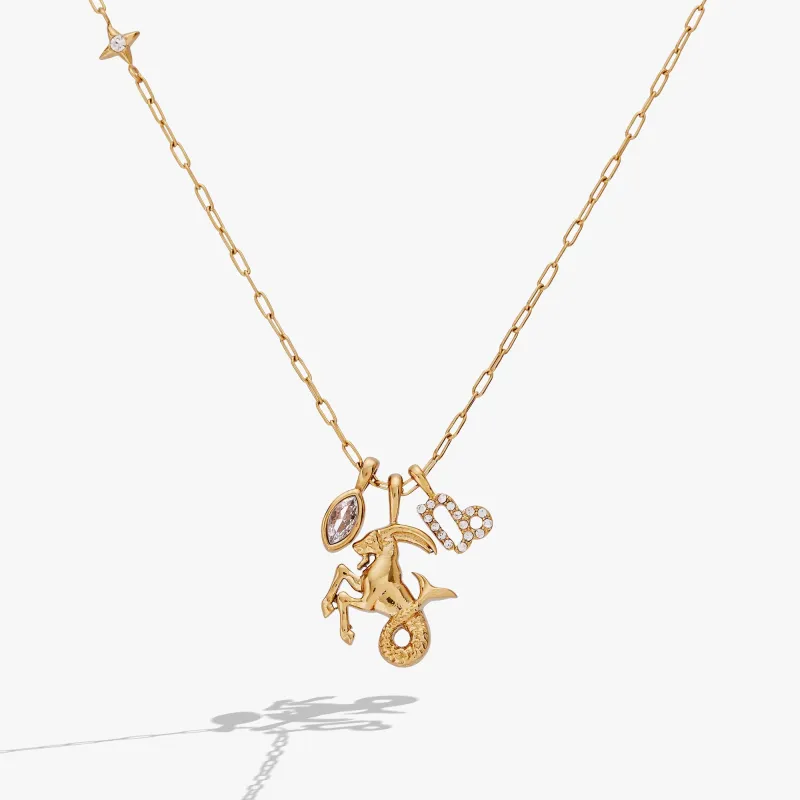 Capricorn Zodiac Charm Cluster Necklace made by Alex and Ani
