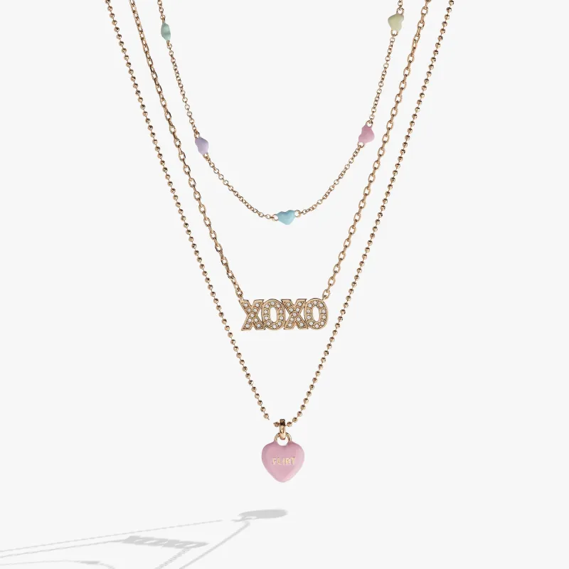 Sweethearts® Triple-Strand Charm Necklace sold by Zulily