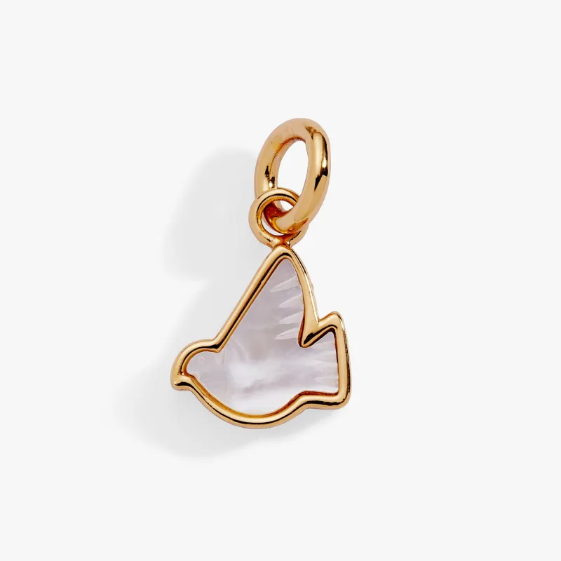 Dove 'Peace' Mother of Pearl Charm made by Alex and Ani