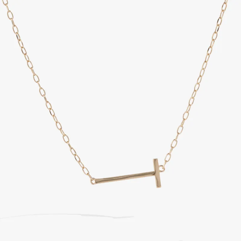 Initial T Precious Elongated Necklace sold by Zulily