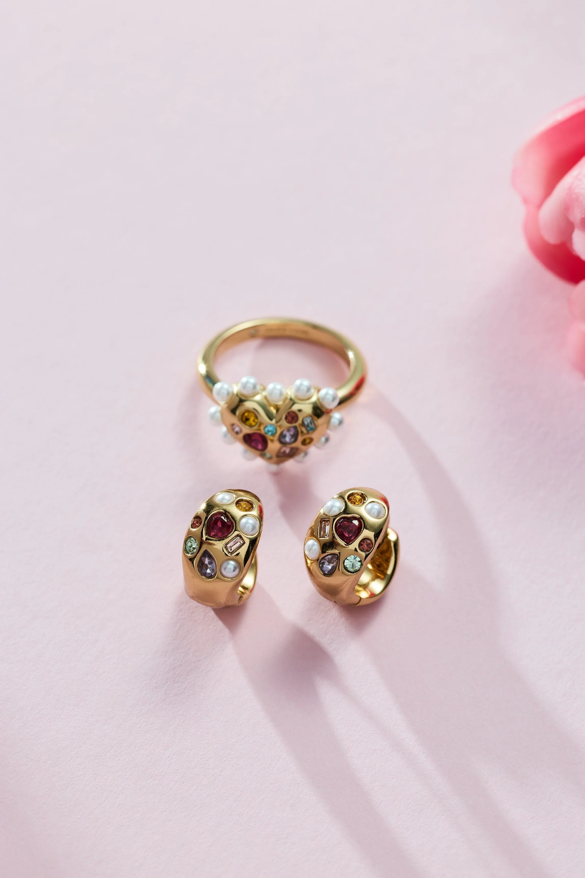 Gemstone Puffy Huggie Hoop Earrings sold by Zulily product image thumbnail 4