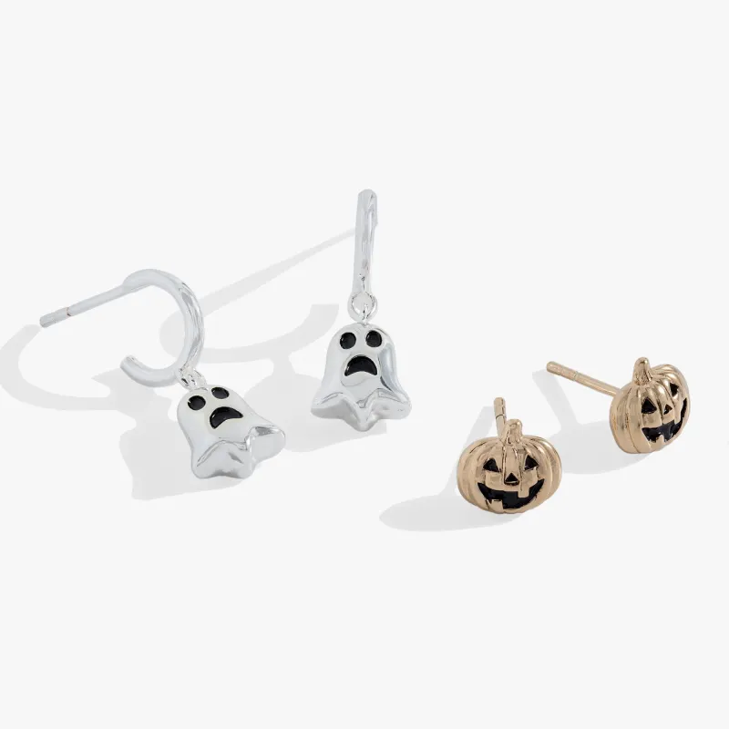 Ghost and Pumpkin Earring Set made by Alex and Ani