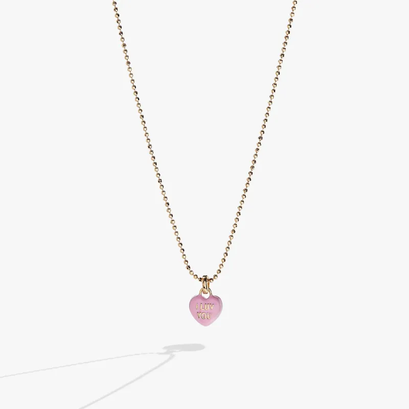 Sweethearts® 'I Luv You' Charm Necklace sold by Zulily