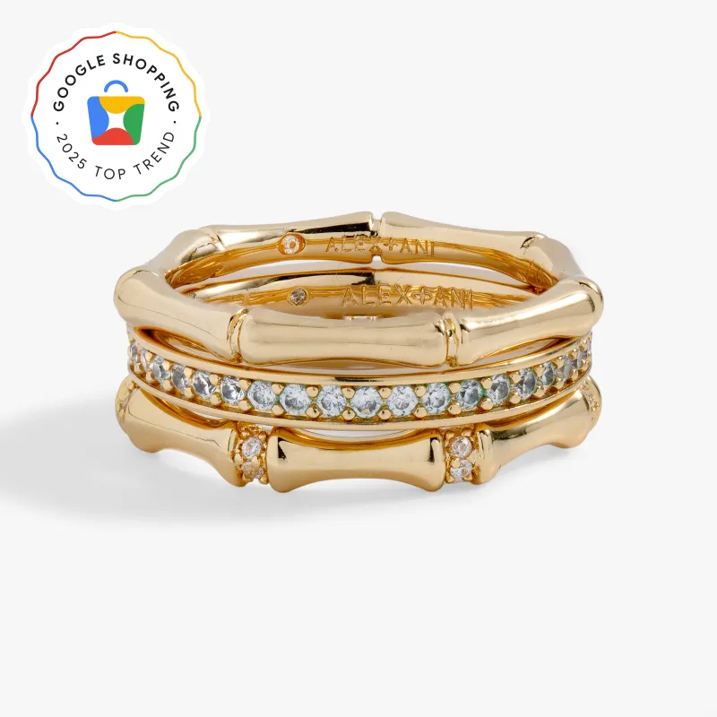 Bamboo Trio Ring Set made by Alex and Ani