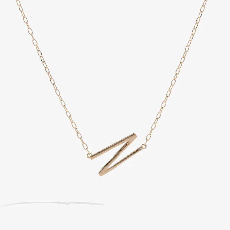 Initial N Precious Elongated Necklace sold by Zulily