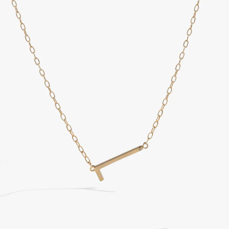 Initial L Precious Elongated Necklace sold by Zulily