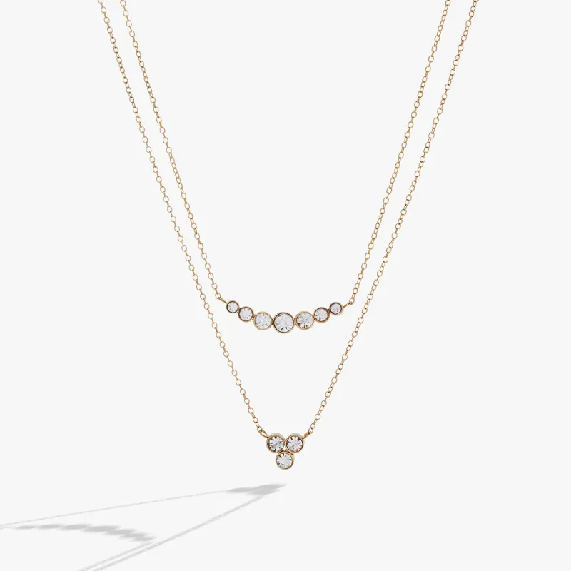 Double-Layer Crystal Necklace made by Alex and Ani