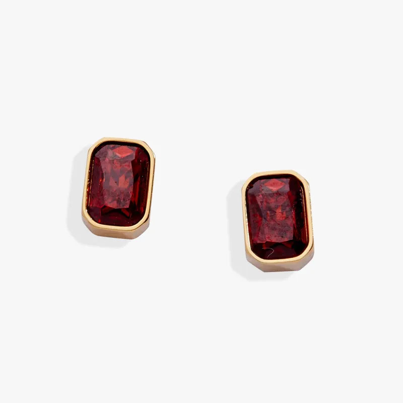 January Emerald-Cut Birthstone Stud sold by Zulily