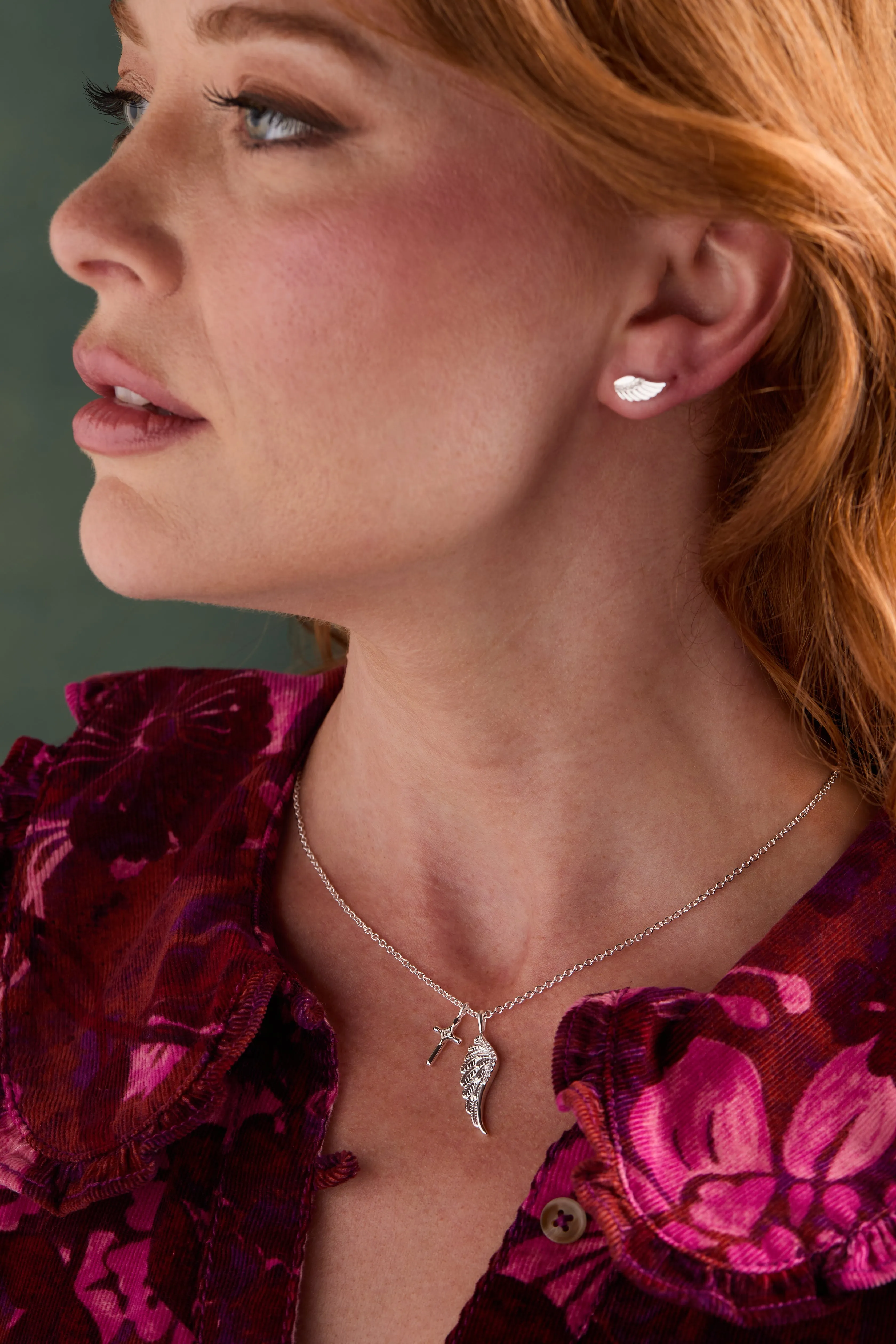 Faith Cross and Angel Wing Charm Necklace sold by Zulily product image thumbnail 4