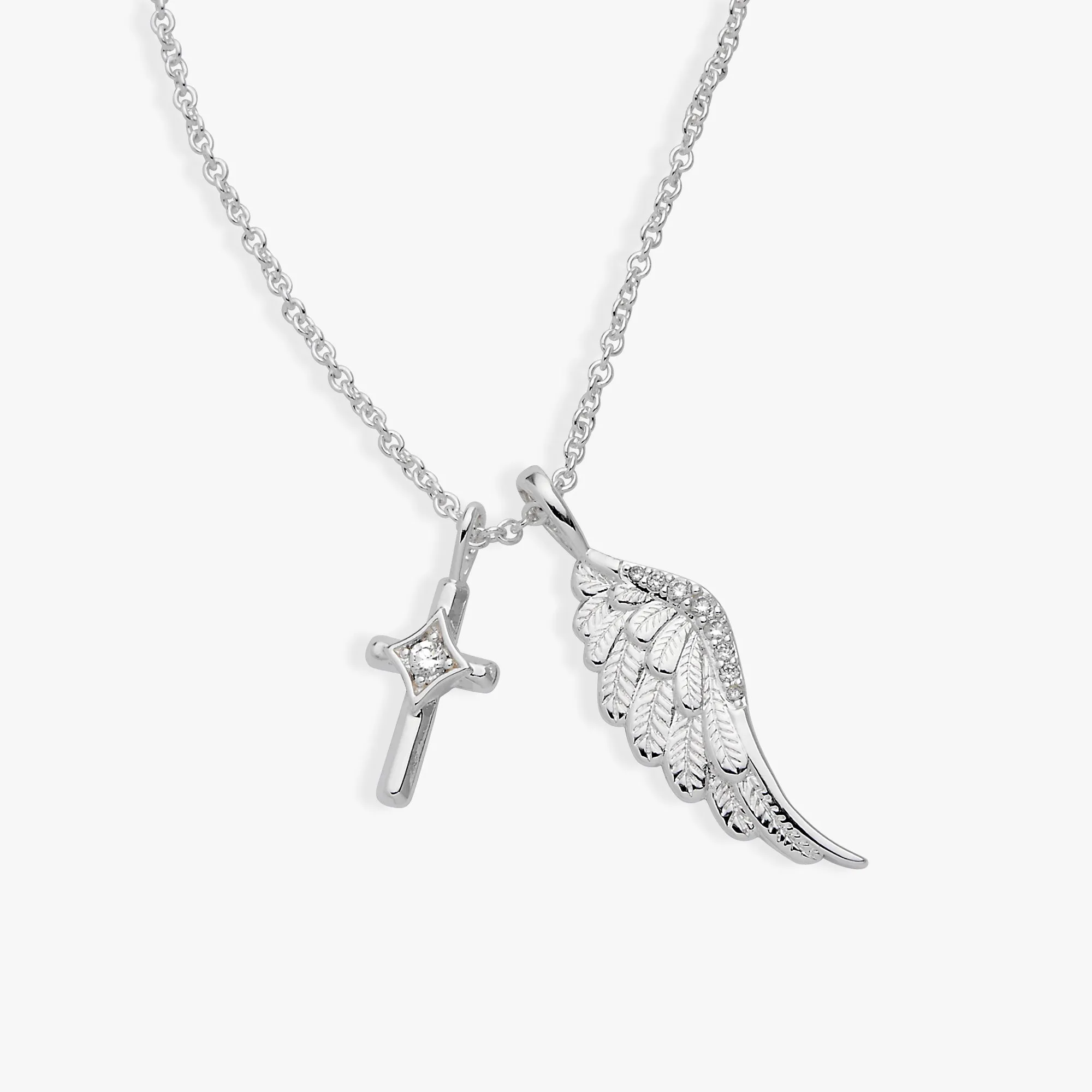 Faith Cross and Angel Wing Charm Necklace sold by Zulily product image thumbnail 3
