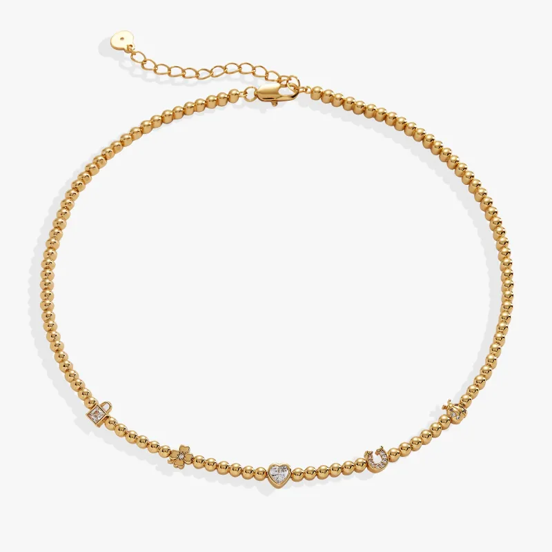 Love and Luck Tennis Necklace made by Zulily