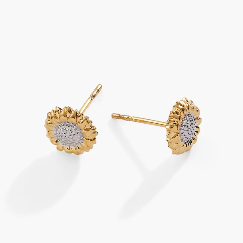 Sunflower Mini Stud Earrings made by Alex and Ani