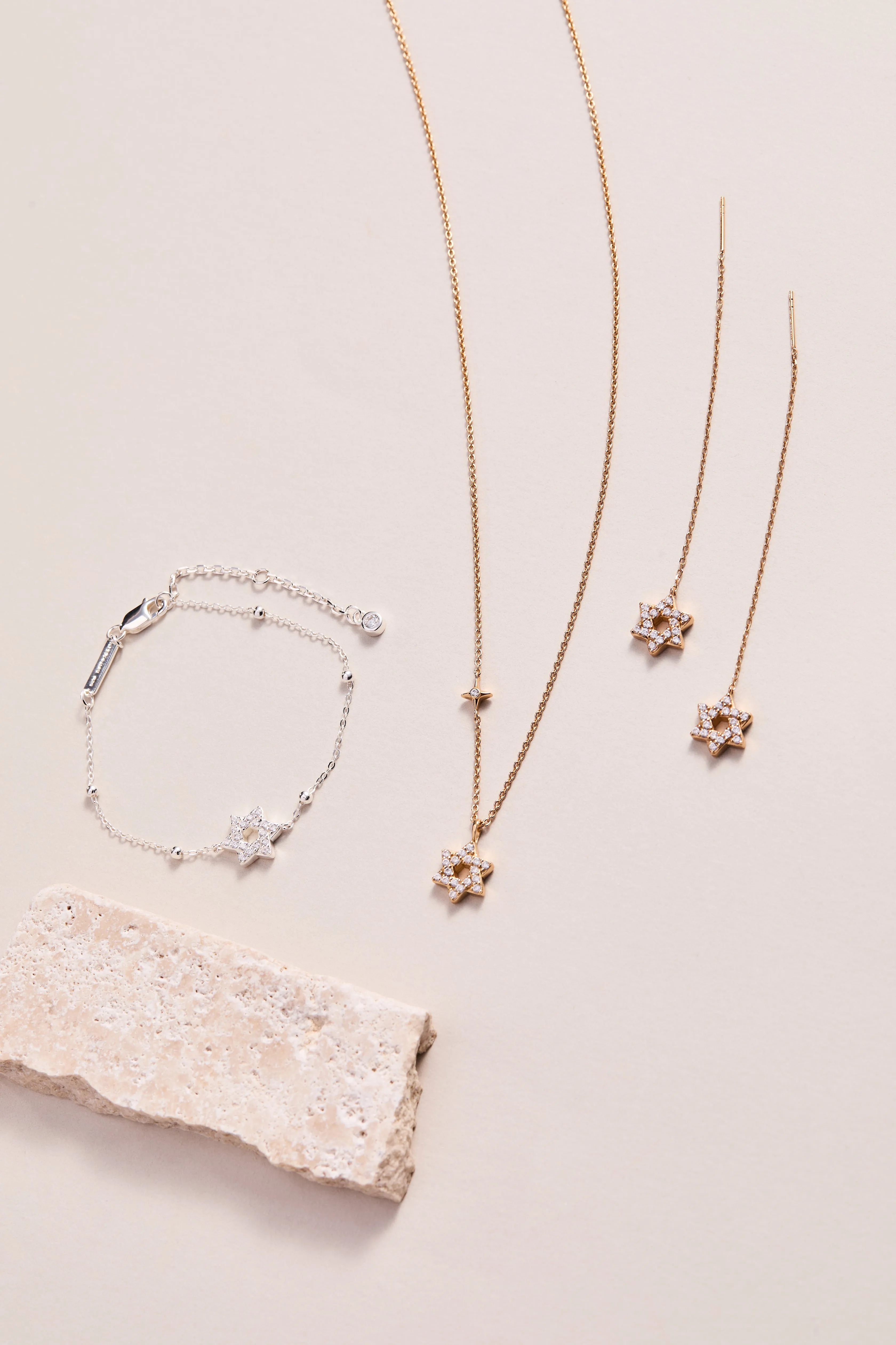 Star of David Delicate Pave Crystal Pendant Necklace sold by Zulily product image thumbnail 4