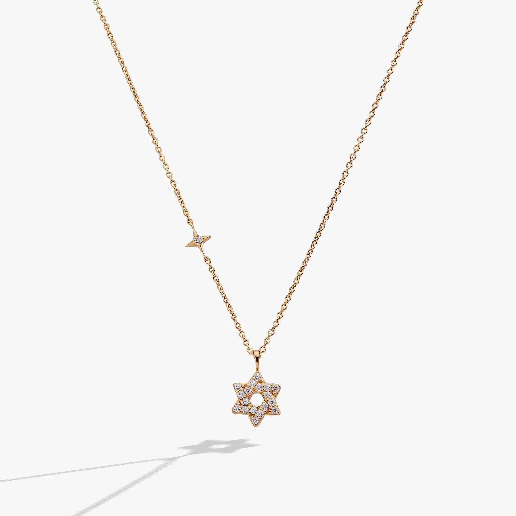 Star of David Delicate Pave Crystal Pendant Necklace sold by Zulily
