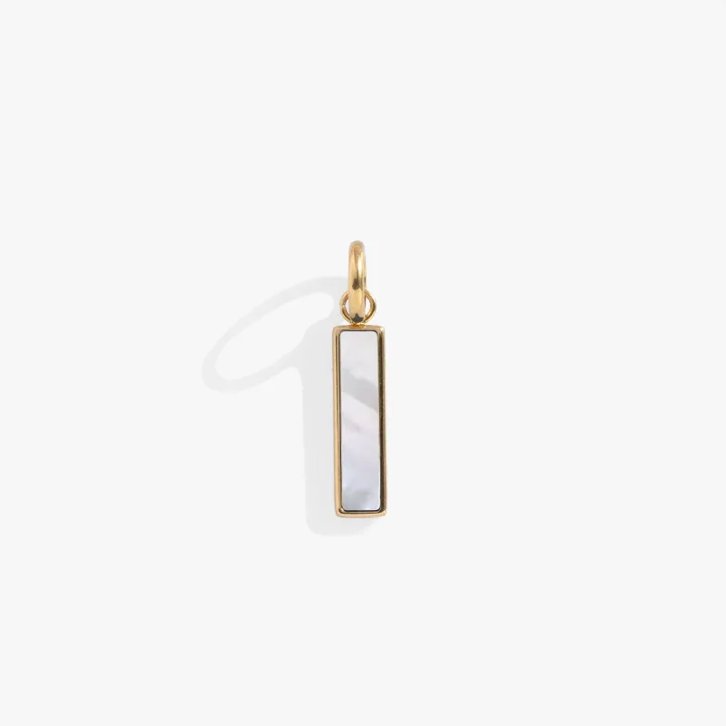 Mother of Pearl Gemstone Interchangeable Bar Charm sold by Zulily