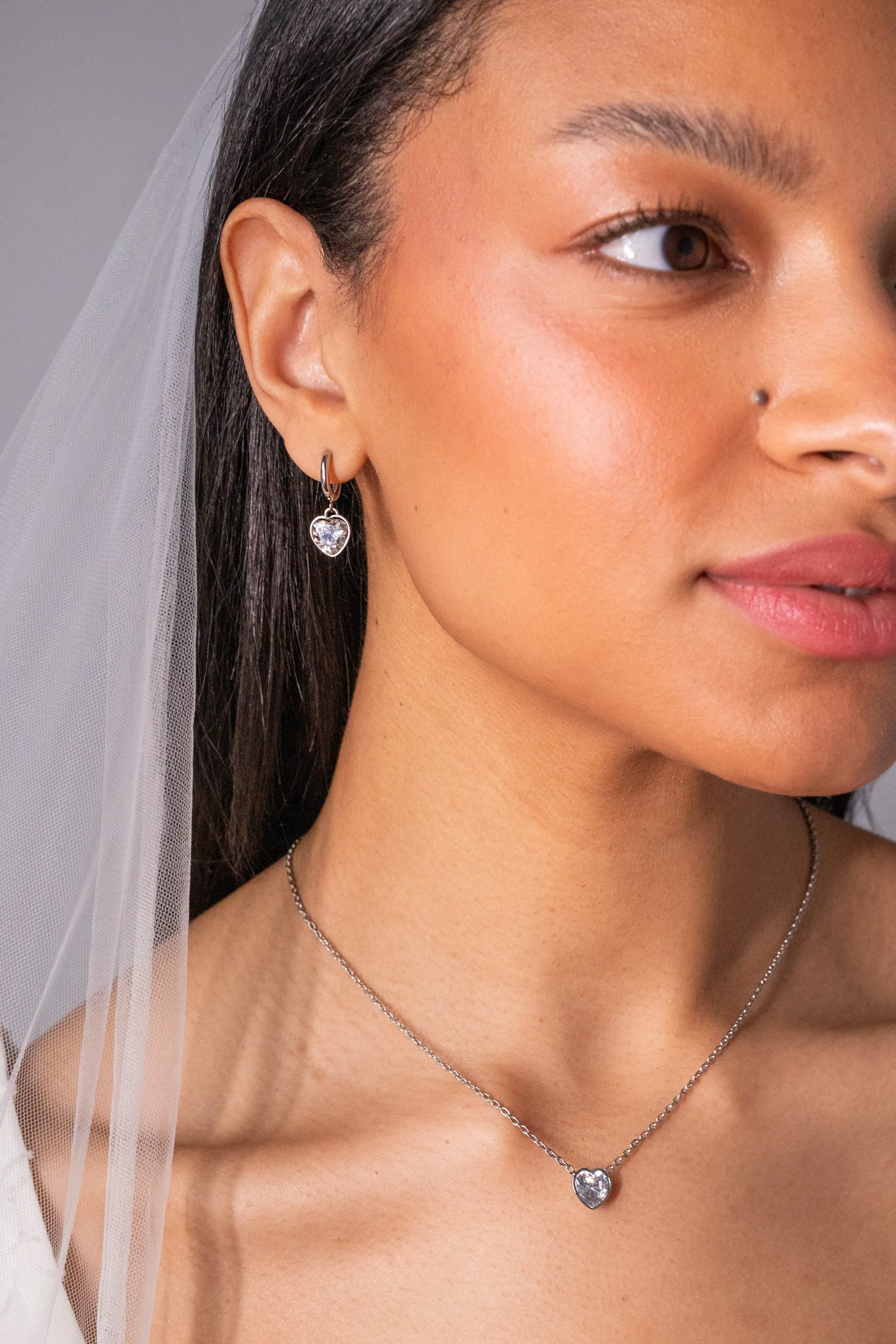 Crystal Heart Huggie Hoop Earrings sold by Zulily product image thumbnail 5