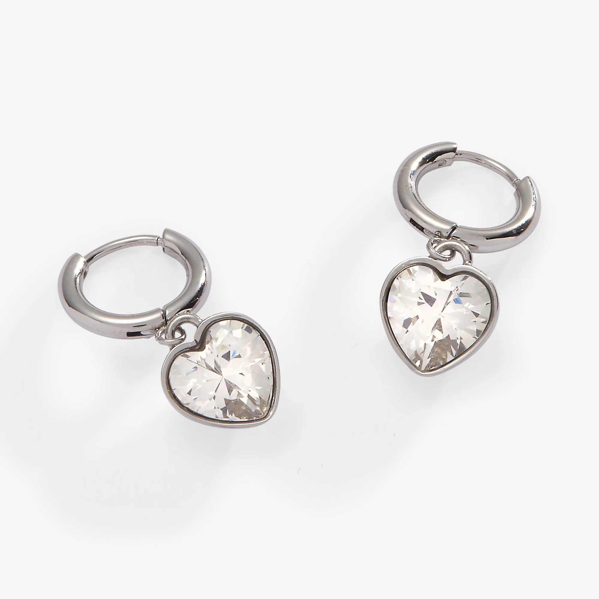 Crystal Heart Huggie Hoop Earrings sold by Zulily product image thumbnail 4