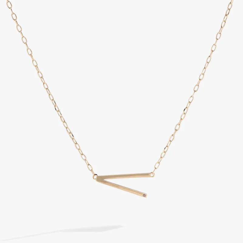 Initial V Precious Elongated Necklace sold by Zulily