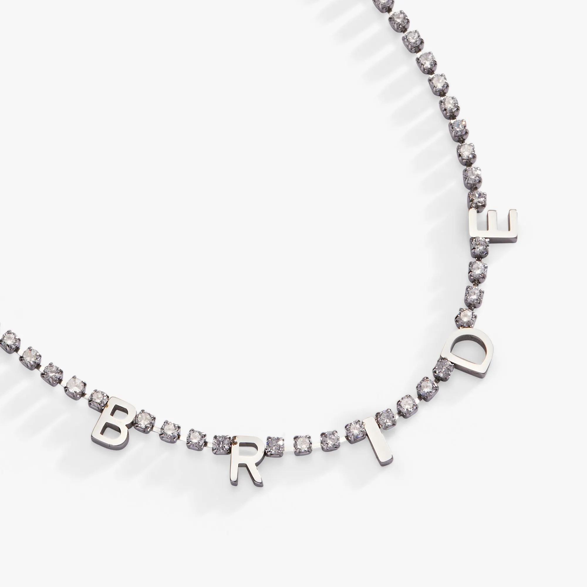 “Bride” Crystal Tennis Necklace sold by Zulily product image thumbnail 3